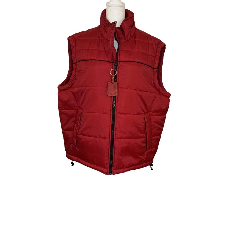 Men’s Tignanello Red Puffer Vest Size XL